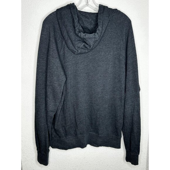 Billabong Hoodie Mens Medium Charcoal Gray Graphic Pullover Fleece Y2K Surf - Picture 2 of 14